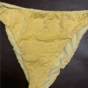 Dippin' Daisy's Yellow Eyelet Bikini Bottom